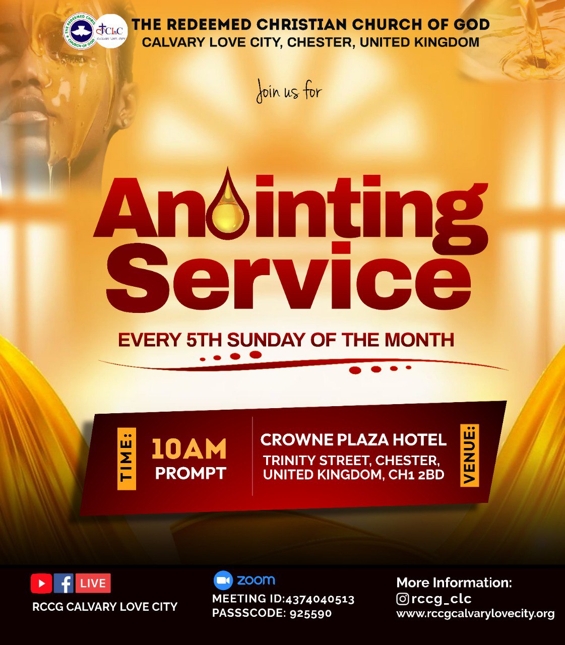 Anointing service flyer
